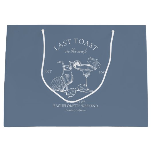 海岸の最後の乾杯 ブライズメイド パーティー ラージペーパーバッグ (正面)