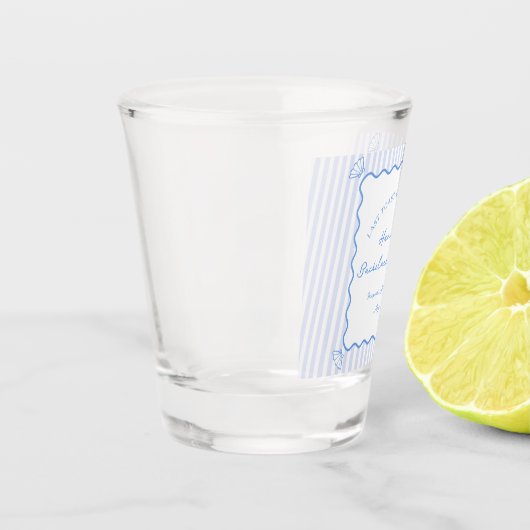 海岸の最後の乾杯 ブルー独身最後の祭り ショットグラス (左)