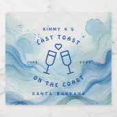 海岸の最後の乾杯 ミニボトルラベル スパークリングワインラベル (シングルラベル)
