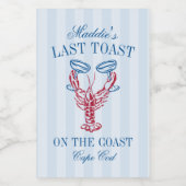 海岸の最後の乾杯 ラブスター娘たちの最後の夜 ワインラベル (シングルラベル)