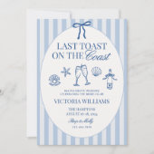 海岸の最後の乾杯 卒業旅行の行程 招待状 (正面)