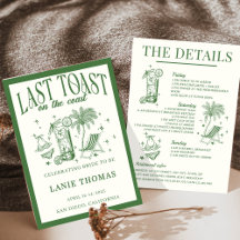 海岸の最後の乾杯！ 海岸での花嫁の最後の旅の予定