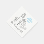 海岸の最後の乾杯 独身最後の夜のパーティー スタンダードカクテルナプキン (角)