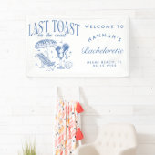 海岸の最後の乾杯 独身最後の夜  横断幕 (インサイチュ)