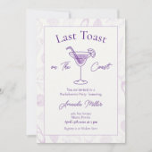 海岸の最後の乾杯 独身最後の女友達パーティー 招待状 (正面)