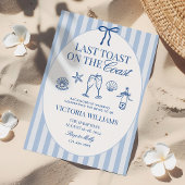 海岸の最後の乾杯 独身最後の旅のスケジュール 招待状