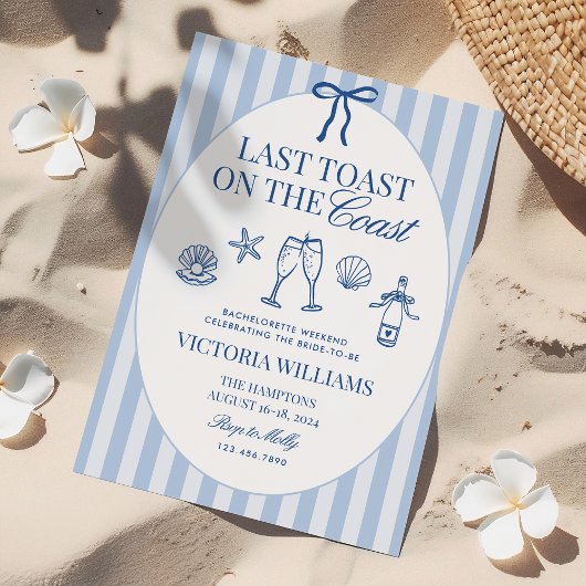 海岸の最後の乾杯 独身最後の旅の行程 招待状