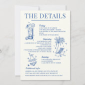 海岸の最後の乾杯 独身最後の旅程 招待状 (裏面)