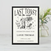 海岸の最後の乾杯！独身最後の旅程 招待状 (スタンド正面)