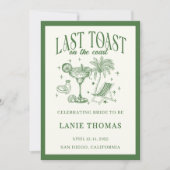海岸の最後の乾杯 独身最後の旅程 招待状 (正面)