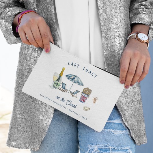 海岸の最後の乾杯　独身最後の週末パーティー アクセサリーポーチ