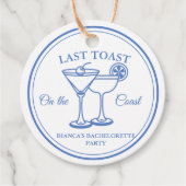 海岸の最後の乾杯 独身最後の週末パーティー フェイバータグ (正面)