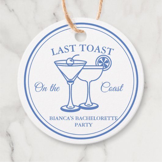 海岸の最後の乾杯 独身最後の週末パーティー フェイバータグ (正面)