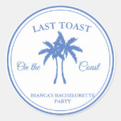 海岸の最後の乾杯 独身最後の週末パーティー ラウンドシール (正面)