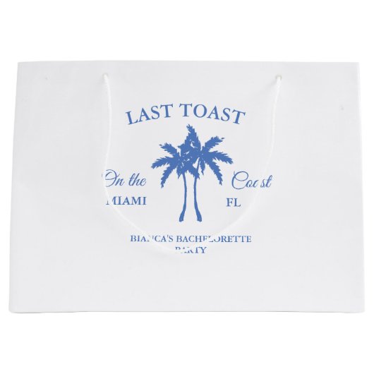 海岸の最後の乾杯 独身最後の週末パーティー ラージペーパーバッグ (正面)