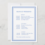 海岸の最後の乾杯 独身最後の週末パーティー 招待状 (裏面)