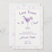 海岸の最後の乾杯 独身最後の週末 招待状 (正面)