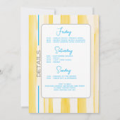 海岸の最後の乾杯！独身最後の週末 招待状 (裏面)