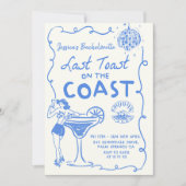 海岸の最後の乾杯 独身最後の週末 招待状 (正面)