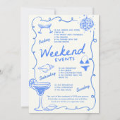 海岸の最後の乾杯 独身最後の週末 招待状 (裏面)