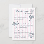 海岸の最後の乾杯　遊び心あふれる独身最後の祝い 招待状 (裏面)