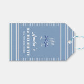 海岸の最後の乾杯 青い未婚の女の子の歓迎 ギフトタグ (正面(横))