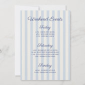 海岸の最後の乾杯 青い海の花嫁の最後の週末 招待状 (裏面)