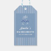 海岸の最後の乾杯 青い独身最後の歓迎 ギフトタグ (裏面)