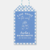 海岸の最後の乾杯 青い結婚前お別れ会のギフト ギフトタグ (裏面)