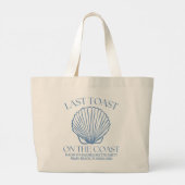 海岸の最後の気まぐれな青い乾杯 ラージトートバッグ (裏面)