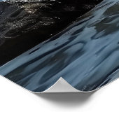 海岸の木製ボート ポスター (角)