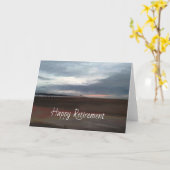 海岸の桟橋でのんびりする引退カード カード (黄色い花)