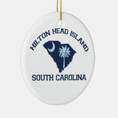海岸の楕円形のAHiltonのヘッド島 セラミックオーナメント (右)