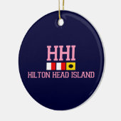 海岸の楕円形のAHiltonのヘッド島 セラミックオーナメント (左)