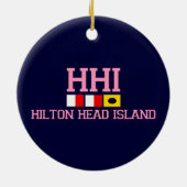 海岸の楕円形のAHiltonのヘッド島 セラミックオーナメント (裏面)