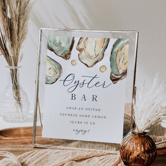 海岸の水彩オイスター バー サイン