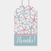 海岸の水彩ビーチ感謝の品 ギフトタグ (正面)