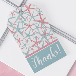 海岸の水彩ビーチ感謝祭のお礼 ギフトタグ