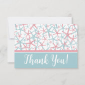 海岸の水彩ビーチ サンキューカード (正面)