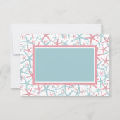 海岸の水彩ビーチ サンキューカード (裏面)