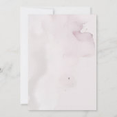 海岸の水彩ピンクエレガントウェディング 招待状 (裏面)