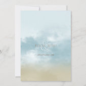 海岸の波打ち際のビーチウェディングの招待状 招待状 (裏面)