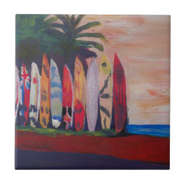 海岸の波板塀の壁 タイル