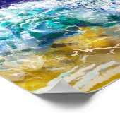 海岸の波 ポスター (角)