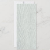 海岸の海の波 砂浜のビーチ ウェディング メニュー カード (裏面)