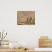 海岸の漁師， 1623 ポスター (キッチン)