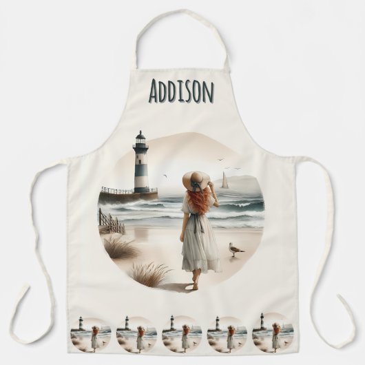 海岸の灯台散歩 エプロン (正面)