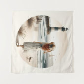 海岸の灯台散歩 タペストリー (正面(横))