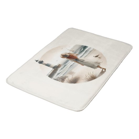 海岸の灯台散歩 バスマット (アングル)