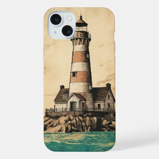 海岸の灯台 iPhoneケース (裏面)